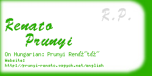 renato prunyi business card